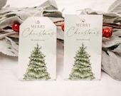 Editable Christmas Gift Tag Template, Printable Favor Tags (Corjl) CT24