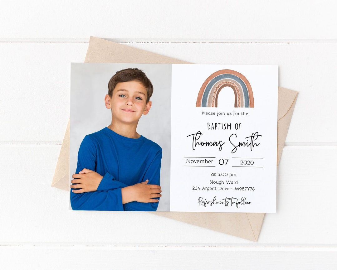 Editable LDS Baptism Invitation Template, Printable Baptism Invitation ...