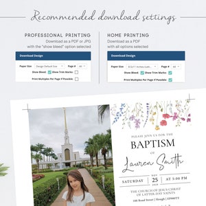 Editable LDS Baptism Invitation Template, Printable Baptism Invitation ...