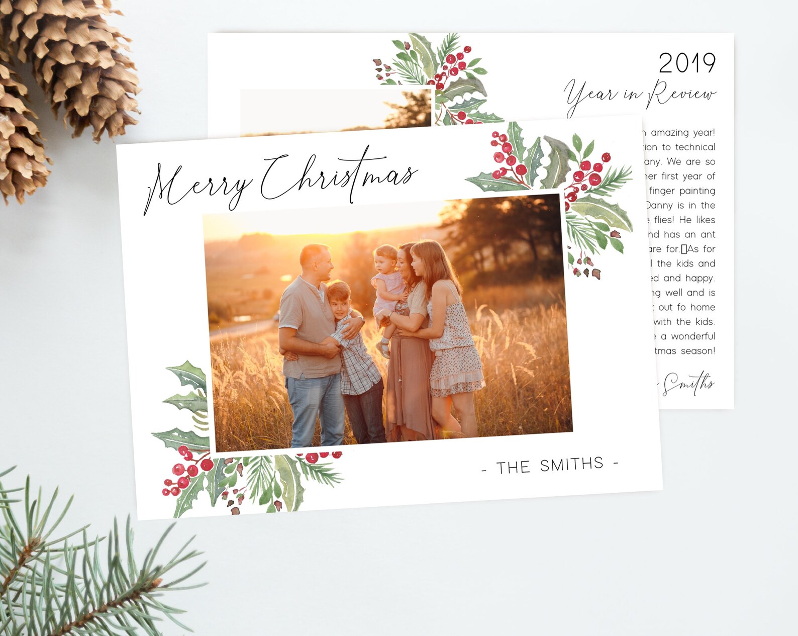 Year in Review Christmas Card Template Editable Card Digital - Etsy