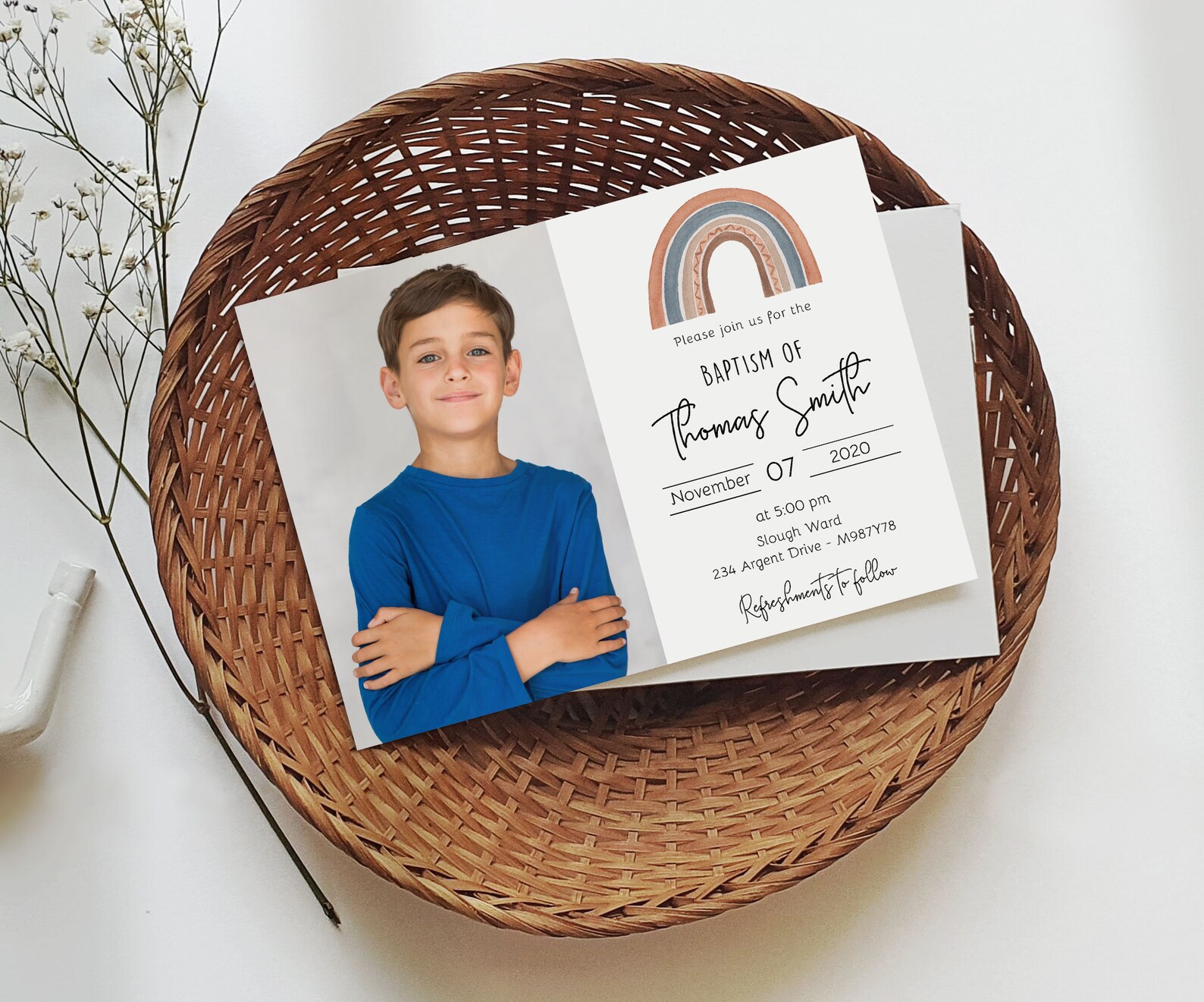 Editable LDS Baptism Invitation Template Printable Baptism - Etsy