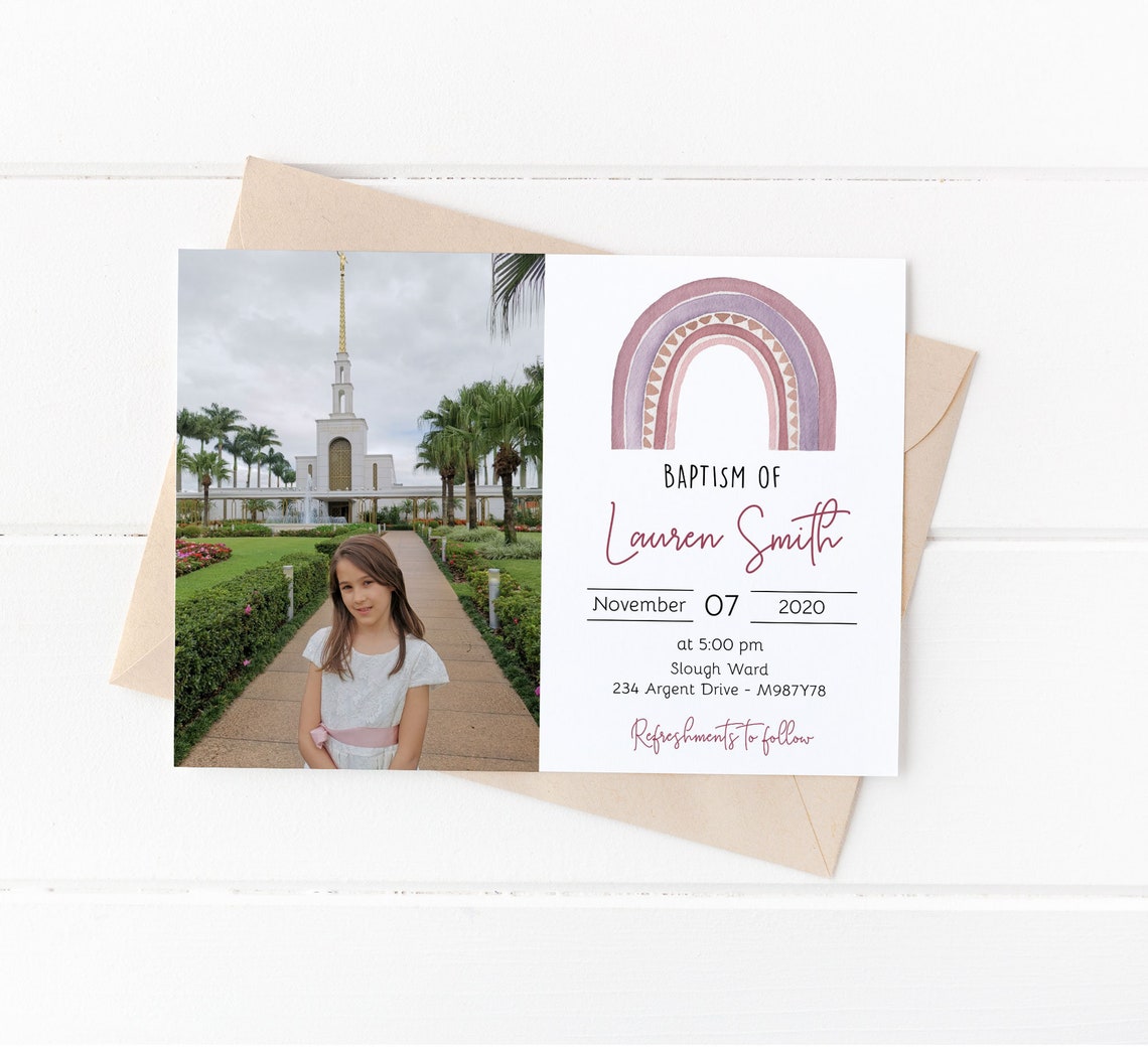 Editable LDS Baptism Program Template Printable Baptism - Etsy