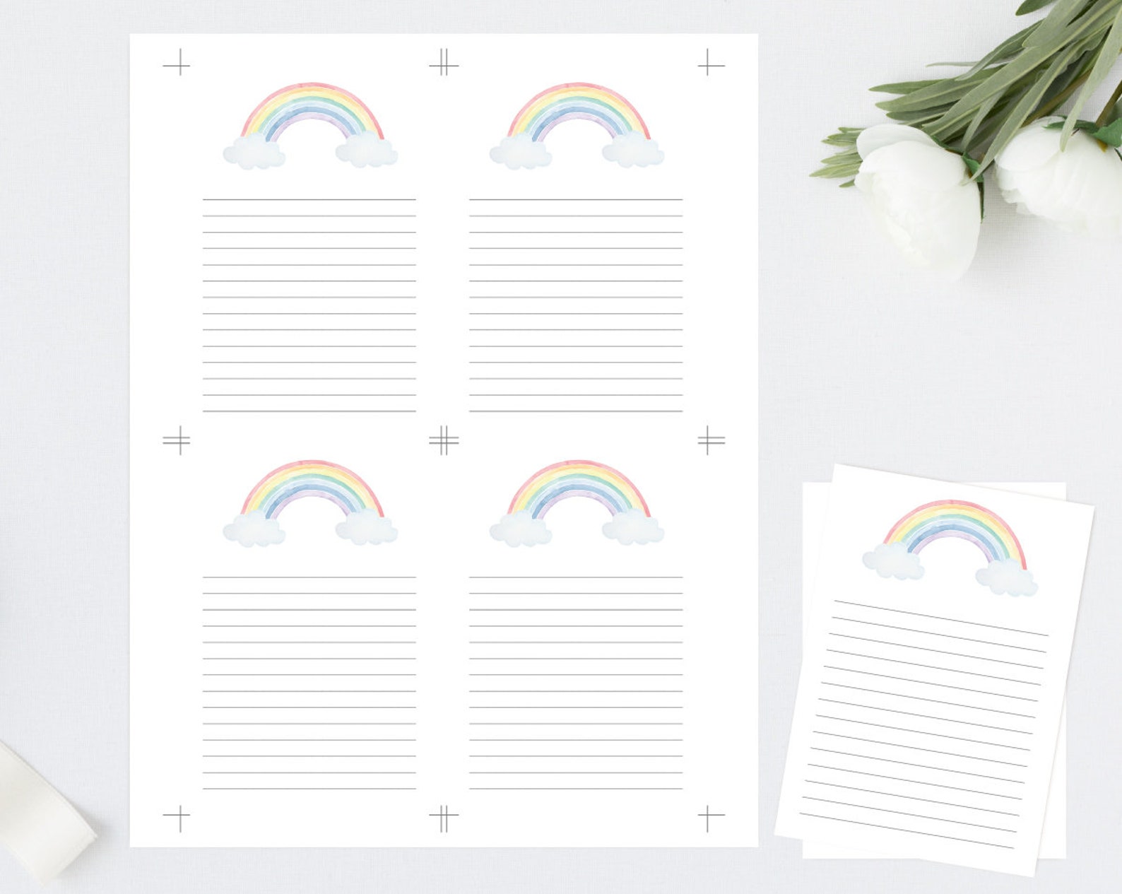 Baptism Testimony Cards Printable, Baptism Note Cards, Rainbow Baptism ...