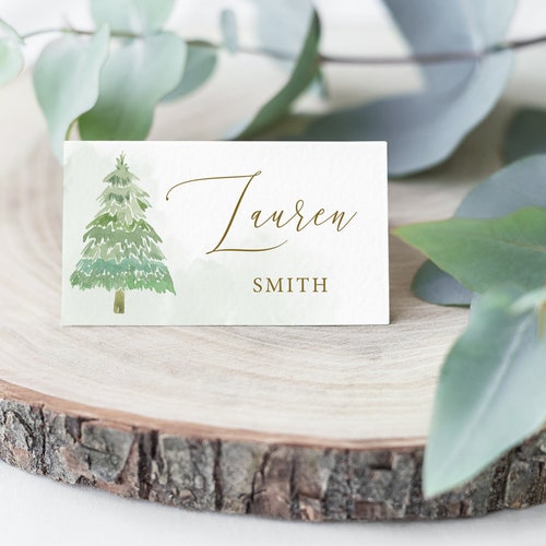 Christmas Editable Place Cards Template Printable Table - Etsy UK