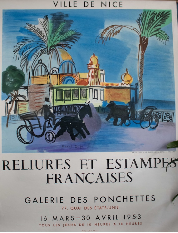 Vintage 1950 French Raoul Dufy Vintage 1950 French Raoul Dufy