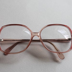 Vintage Pink Round Oversized 1970s 1980s Eyeglasses Women's Men's Unisex