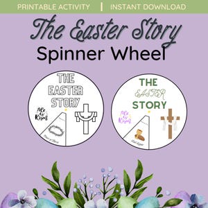 The Easter Story Spinnrad | Ostern Handwerk | Sonntagsschulaktivität | Karwoche Schriftlesung | Fastenbibelverse für Kinder