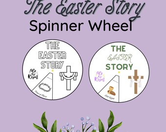 The Easter Story Spinnrad | Ostern Handwerk | Sonntagsschulaktivität | Karwoche Schriftlesung | Fastenbibelverse für Kinder