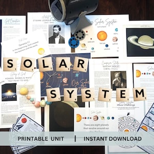 Estudio de la unidad del sistema solar ǀ Educación en el hogar de Charlotte Mason ǀ Basado en las Sagradas Escrituras cristianas ǀ Desde preescolar hasta primaria ǀ Educación sobre el sol y los planetas