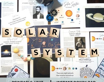 Sonnensystem-Einheit Studie È Charlotte Mason Heimschule È Christliche Schriftbasiert È Vorschule durch Grundschulbildung È Sonne und Planetenbildung