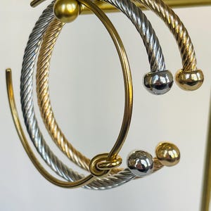Classic Bangle Style- Twisted Cable Bangle- Silver Bangle-Gold Bangle-Knotted Gold Bangle