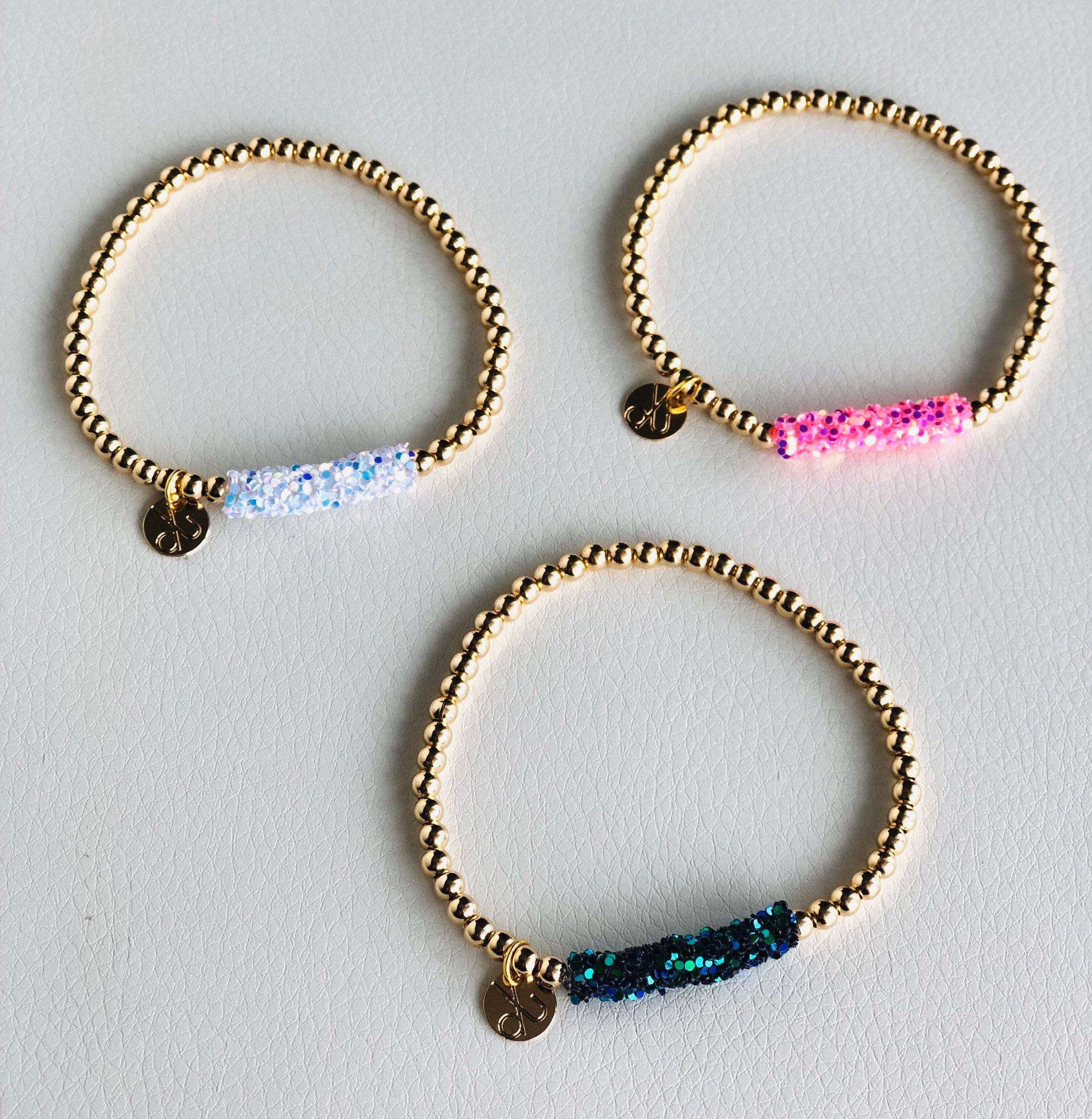 Goldfilled Glitter Bracelet price per Unit Etsy