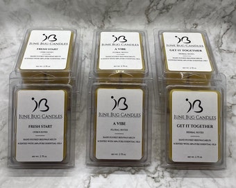 Fondants aromathérapie à la cire d'abeille aux huiles essentielles, 100 % cire d'abeille fondante avec choix de parfums d'huiles essentielles, sans plomb ni paraffine, 6 bougies fondantes