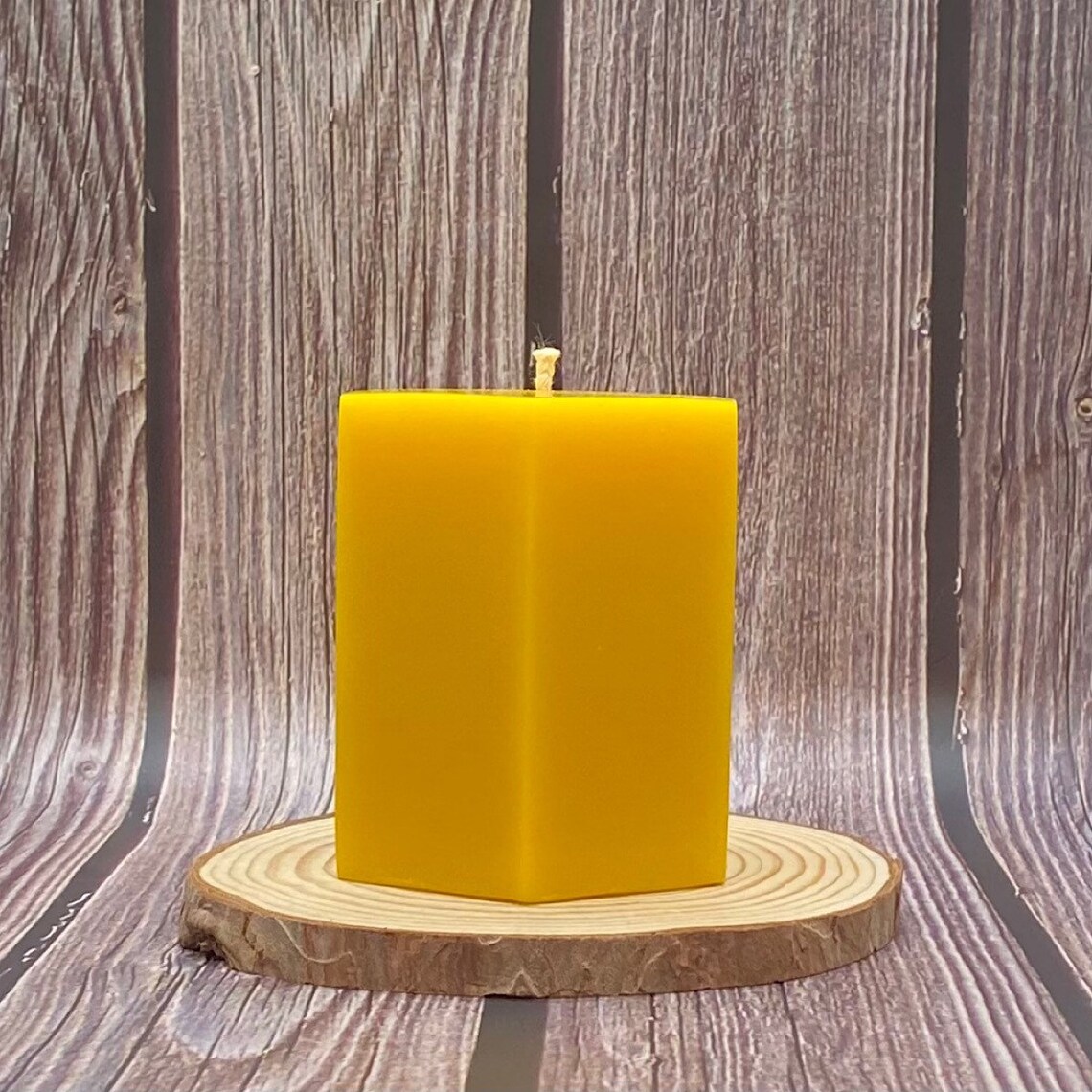 Hexagon Pillar Beeswax Candle, 100 Pure Beeswax, Meditation Candles
