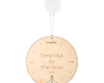 Me Time Türschild aus Holz: Sichtschutz bitte, Work Life Balance