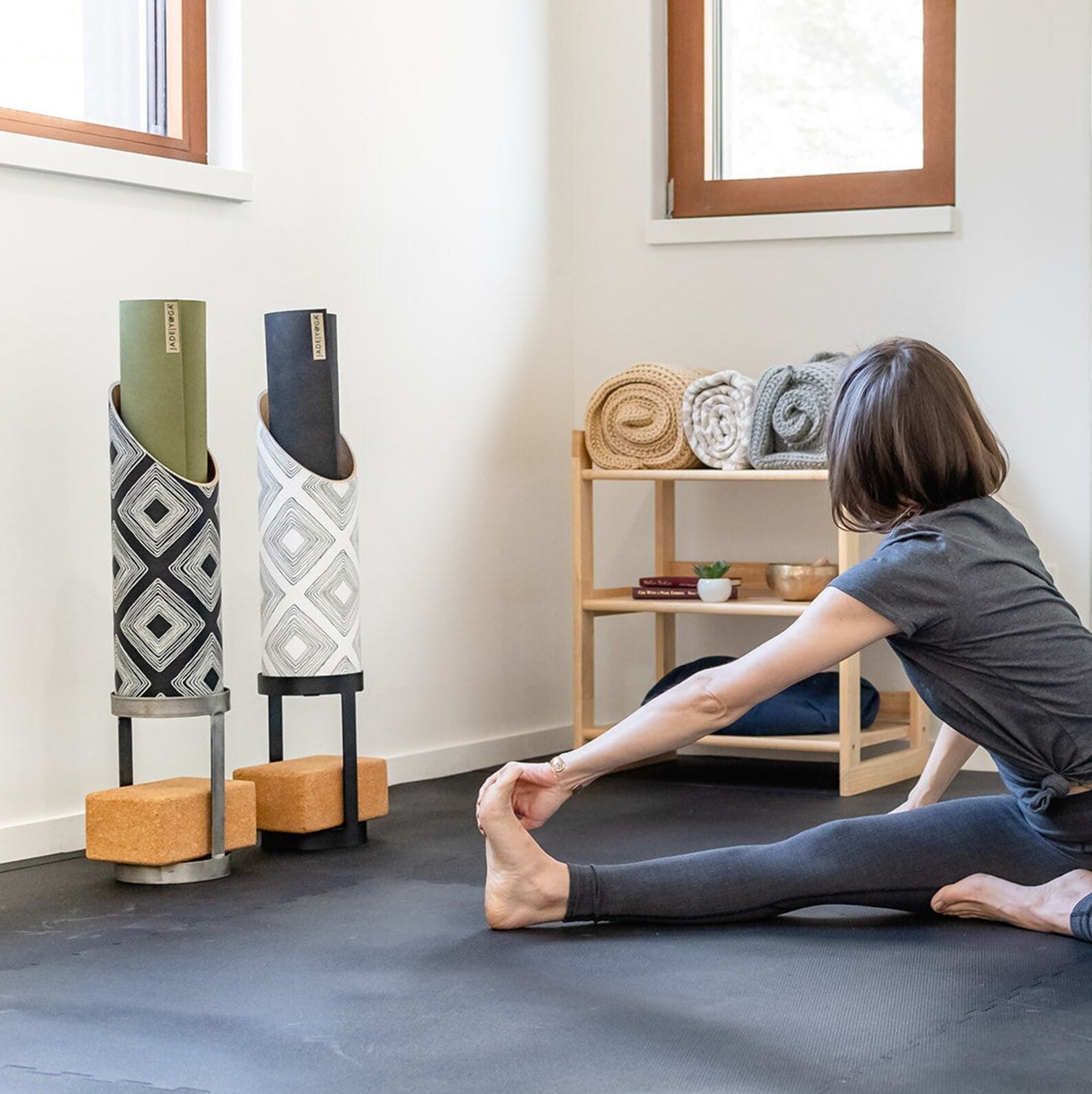 YOGA BUNDLE Yoga Mat Yoga Block Stand Complete Storage Etsy