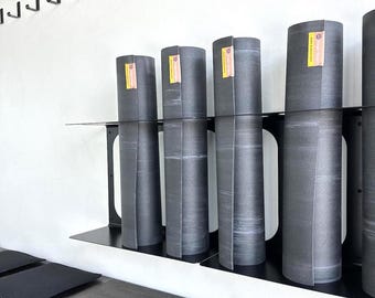 Yogamattenhalter: Stahl Wandhalterung für Matten oder Rollen, Yoga Studio Organisation