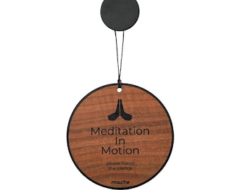 Sichtschutzschild aus Holz: Laser-geätztes Birken- oder Walnuss Meditations Dekor