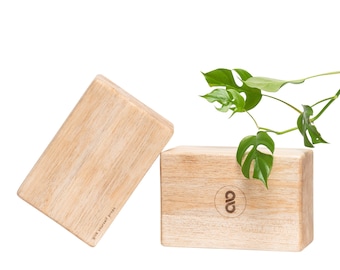 Balsa Wood Yoga Block, Eco-friendly plastic-free yoga brick, high-end yoga blocks, self-care tools, + yoga props from renewable Balsa Trees!