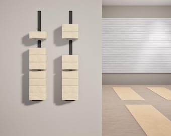 Floating Yoga Block Wall Bracket: Studio Storage Organizer
