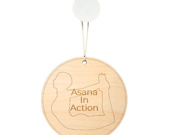 Birch Wood Privacy Sign: Yoga Class, Do Not Disturb