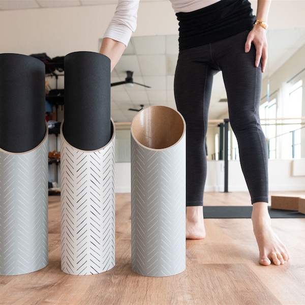 Yoga Mat Storage Tube | Hatch Yoga Storage, Yoga Mat Tube, Fitness Gear Storage, Home Yoga Studio Decor, Home Gym Decor, Eco-Friendly Gifts