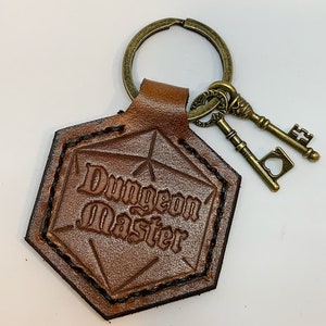 Roleplaying Medieval Themed Leather Keychain