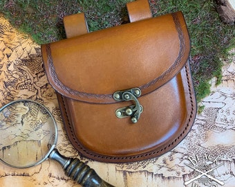 De Forager: Lederen Riem Pouch