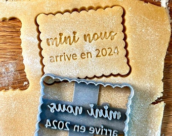 Emporte-Pièce Mini Nous pour 2024 - Annonce Grossesse Naissance - Petit Beurre