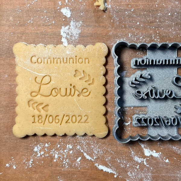 Emporte Pièce Personnalisé Communion, Biscuits Personnalisés