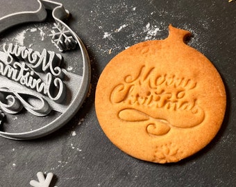 Emporte-pièce Merry Christmas 2022, Biscuits Personnalisés en Impression 3D, Premier Noël Bébé, Décoration fêtes de fin d'année