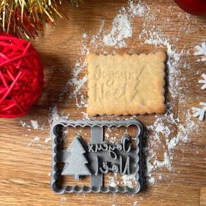 Merry Christmas cookie cutter to easily make personalized cookies yourself