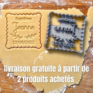 Emporte-pièce Baptême, Biscuits Personnalisés image 3