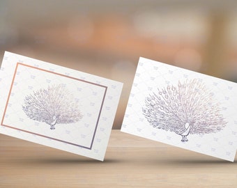 Printable Peacock PDF & PNG | Electronic Printable Files | Sunset Colors | Print at home today and use for DIY gifts