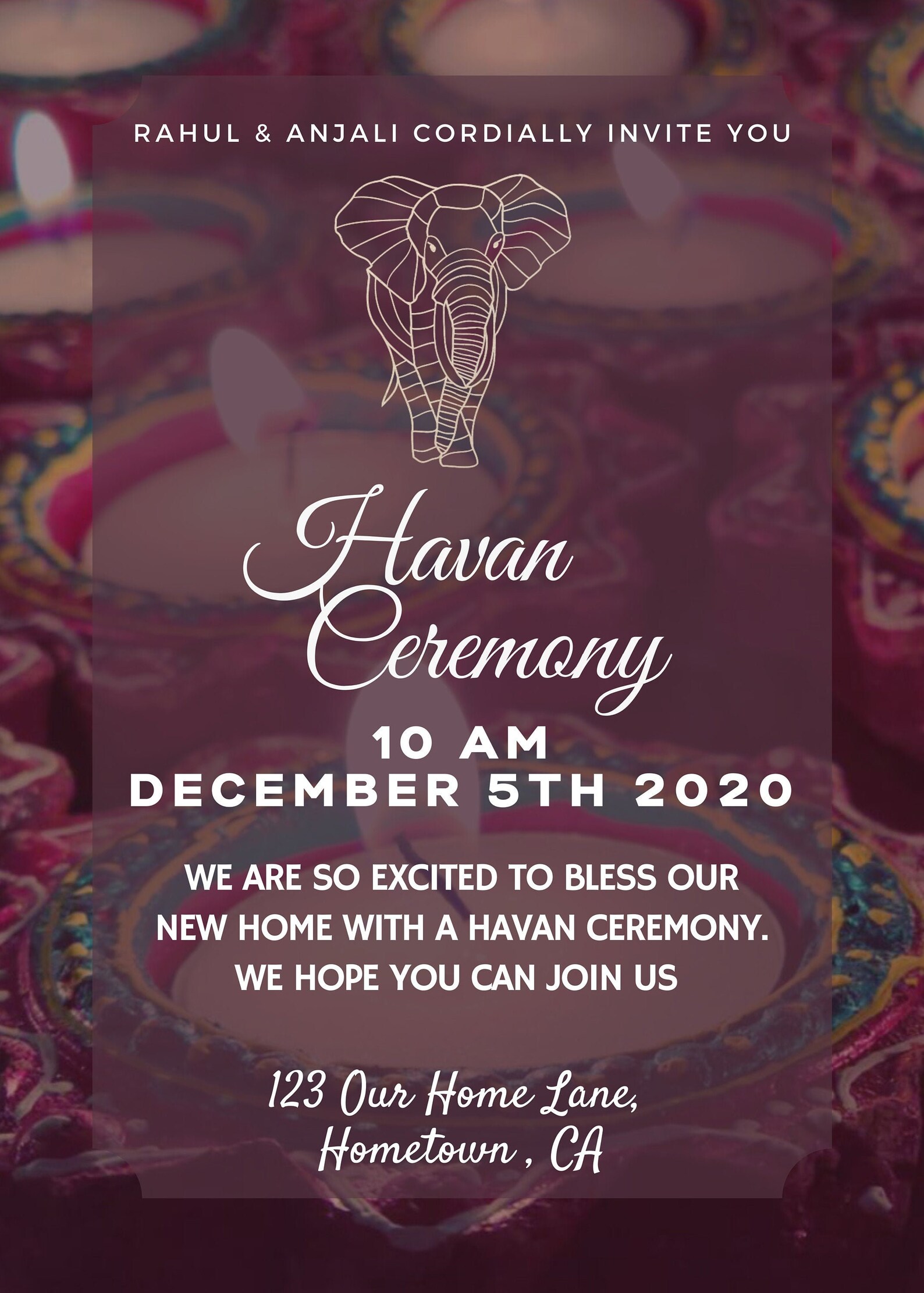 Havan Invite Template