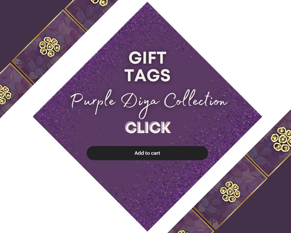 Purple Gift Tag Template 16 Count Digital Download Purple - Etsy