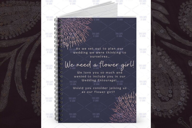 We Need A Flower Girl Proposal Notebook 118page Spiral Etsy