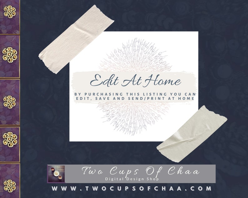 Purple Square Cards Print Template Square Diya Cards Are Perfect for ...