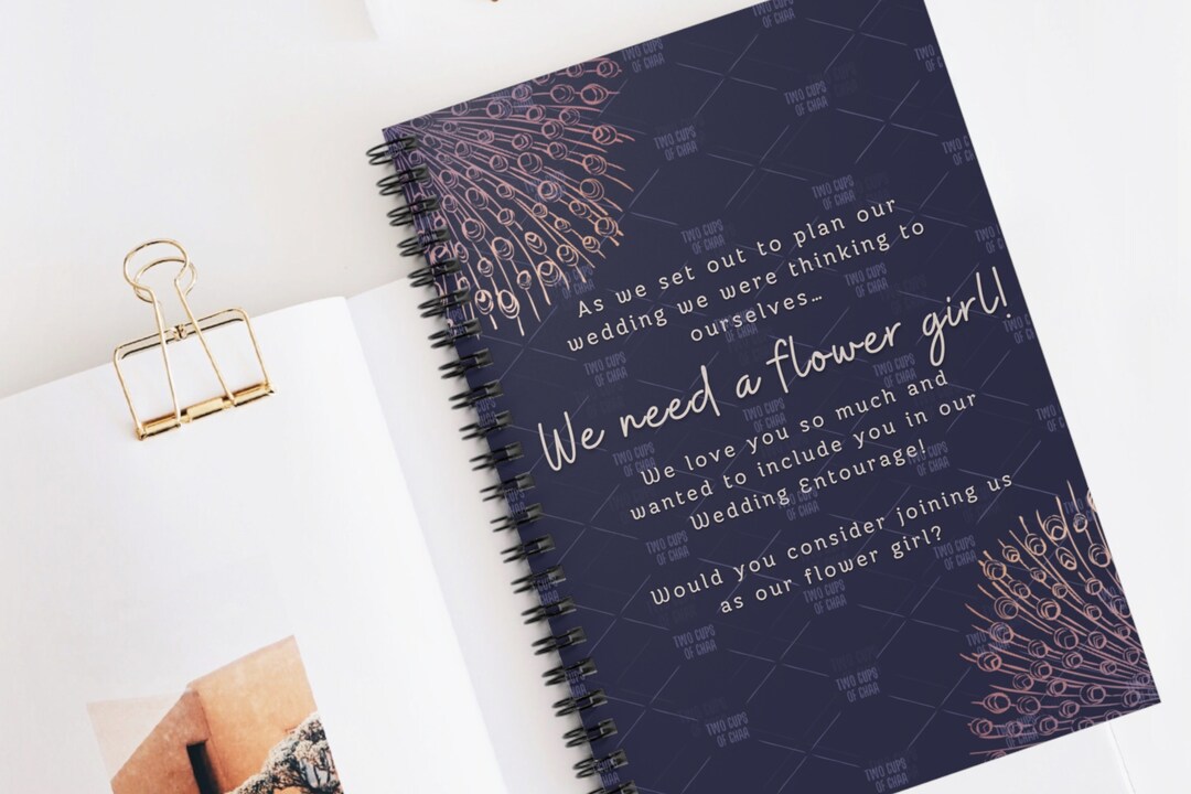 We Need A Flower Girl Proposal Notebook 118page Spiral Etsy
