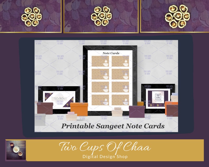 Gold Printable Note Cards