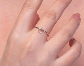 Silver Discreet Day Collar Ring | Eternity Ring | Anxiety Ring Fidget Ring Sub Jewelry