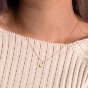 Dainty 14k Gold Filled Virgin Mary Necklace