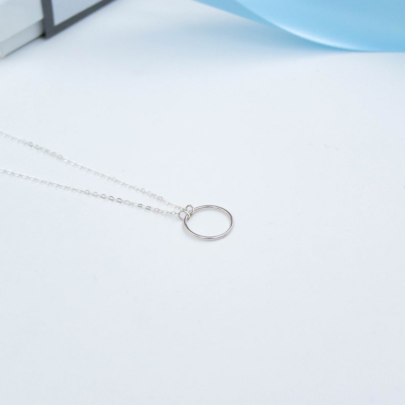 Sterling Silver Eternity Collar Silver O Ring Choker Sub Etsy