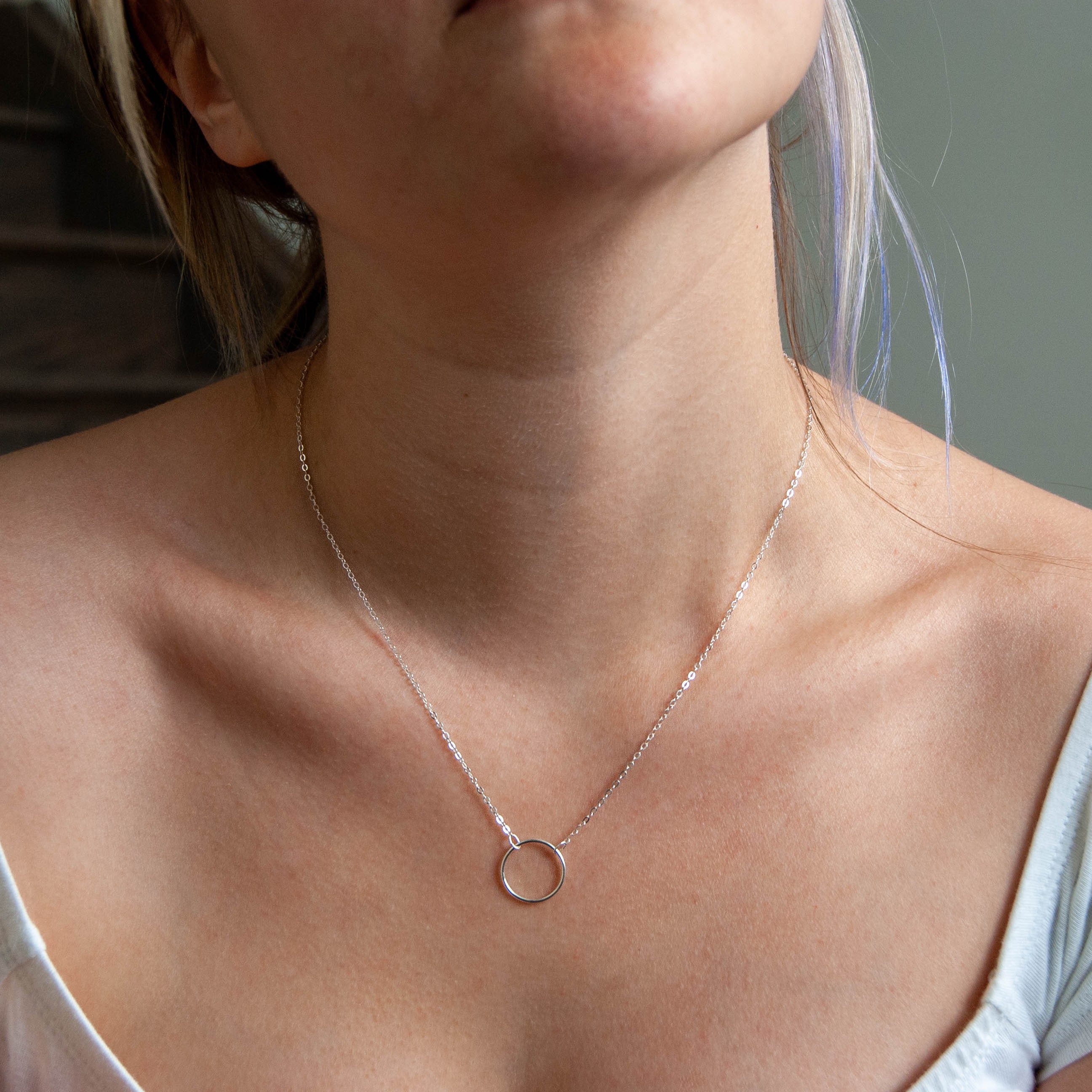 Sterling Silver Eternity Collar Silver O Ring Choker Sub Etsy Canada