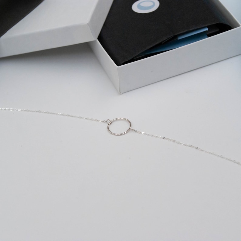 Sterling Silver Eternity Collar Silver O Ring Choker Sub Etsy