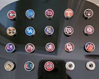 NCAA Football Team 12mm Snap Charms