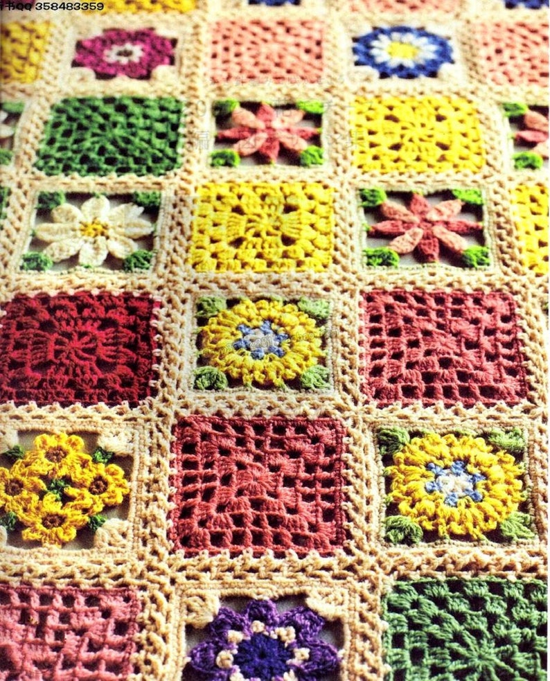 Japanese Crochet Ebook Patterns. 200 Design Flower Motif of Etsy