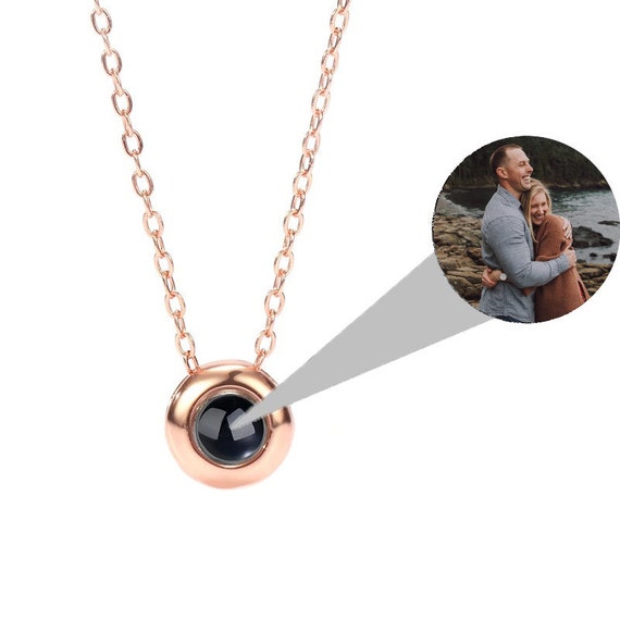 Projection Necklace Custom Photo Necklace Personalized Pendant Val