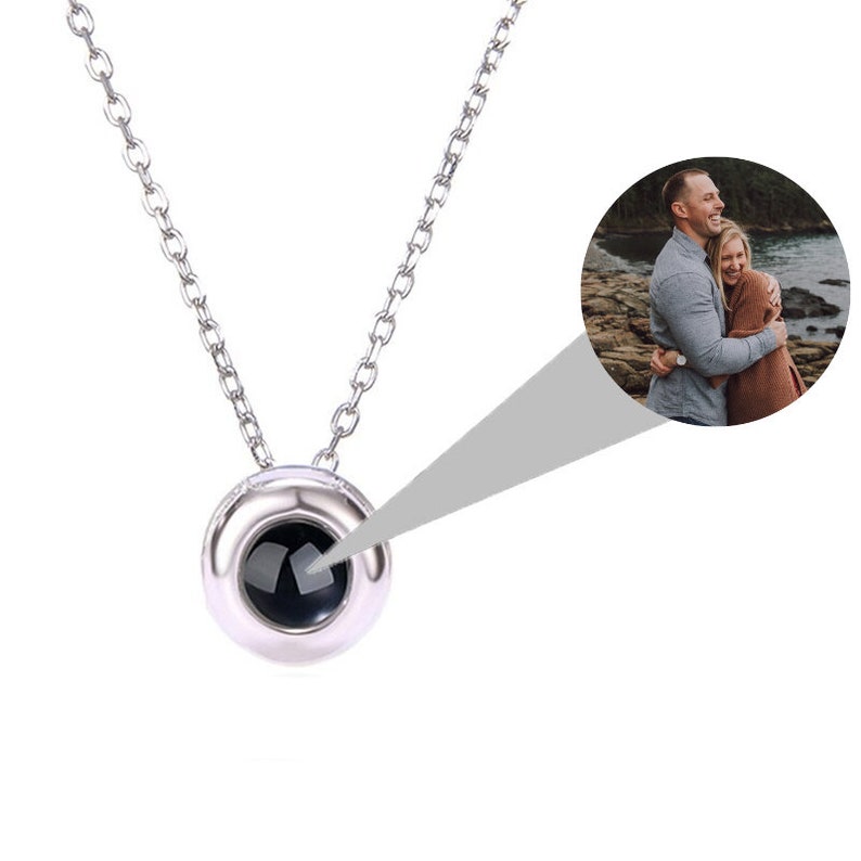 Projection Necklace Custom Photo Necklace Personalized Etsy