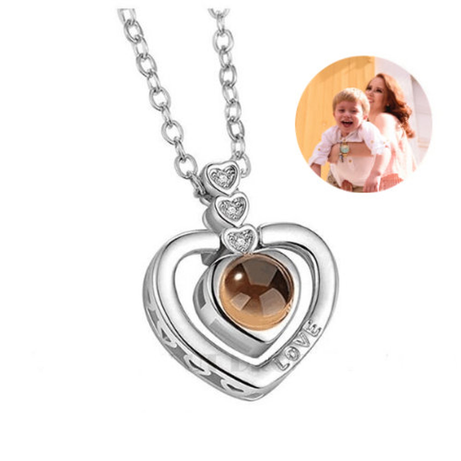 collier de projection photo Collier photo personnalisé Etsy